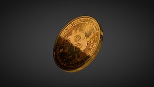 3D bitcoin coin bit model