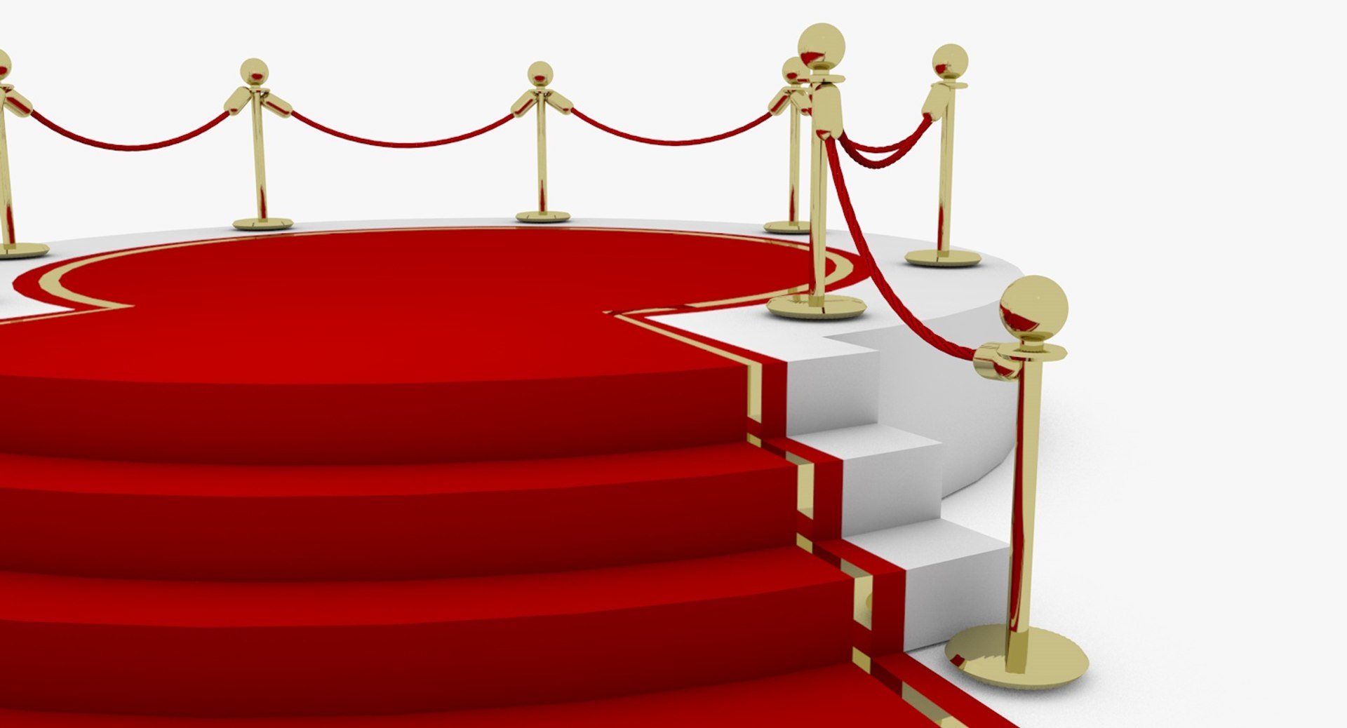 3D Award Stand Red Carpet Model TurboSquid 1499050