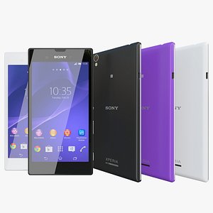 realistic sony xperia t3 3d model