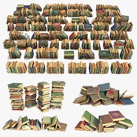 large collection of old books