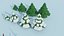 3D model pack winter forest