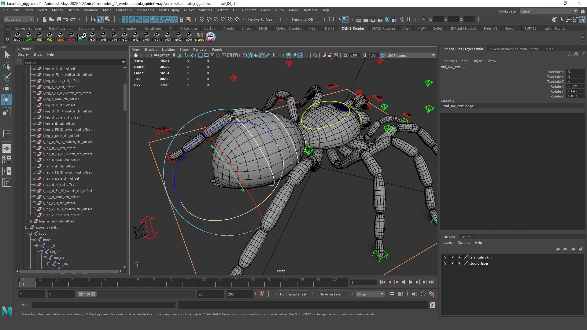 3D Tarantula Spider Rigged Xgen https://p.turbosquid.com/ts-thumb/rM/b5aDKY/24/tarantula_maya_scr_03/jpg/1726819915/1920x1080/fit_q87/211567bf77db5ff562fea974cc0020f90f51a178/tarantula_maya_scr_03.jpg