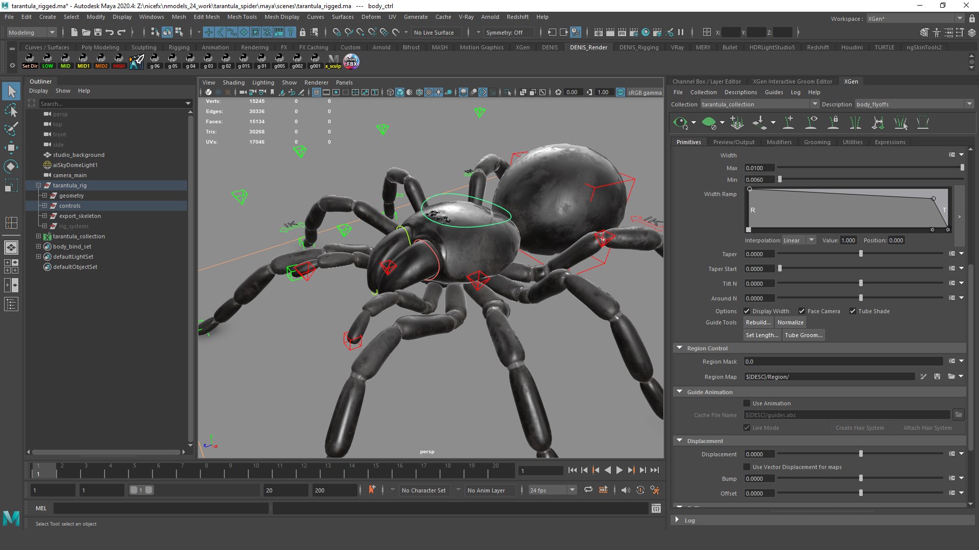 3D Tarantula Spider Rigged Xgen https://p.turbosquid.com/ts-thumb/rM/b5aDKY/Fv/tarantula_maya_scr_02/jpg/1726819914/1920x1080/fit_q87/e4255aa888d0e465975ff67a1307fd7457653224/tarantula_maya_scr_02.jpg