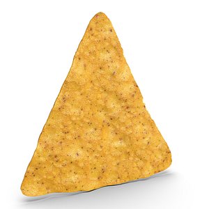Realistic Nachos Tortilla Chip with Detailed Texture 3D model