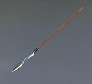 3D Medieval Wooden Spear model