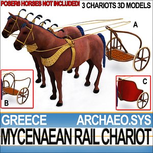 3d model horses ancient greek mycenaean