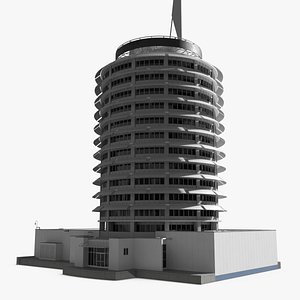 Helical Office Tower with Spire White