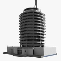 Helical Office Tower with Spire White