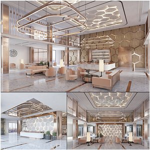 Luxury Hotel Lobby Interior 3D model