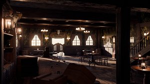 Far West Saloon Environment 3D