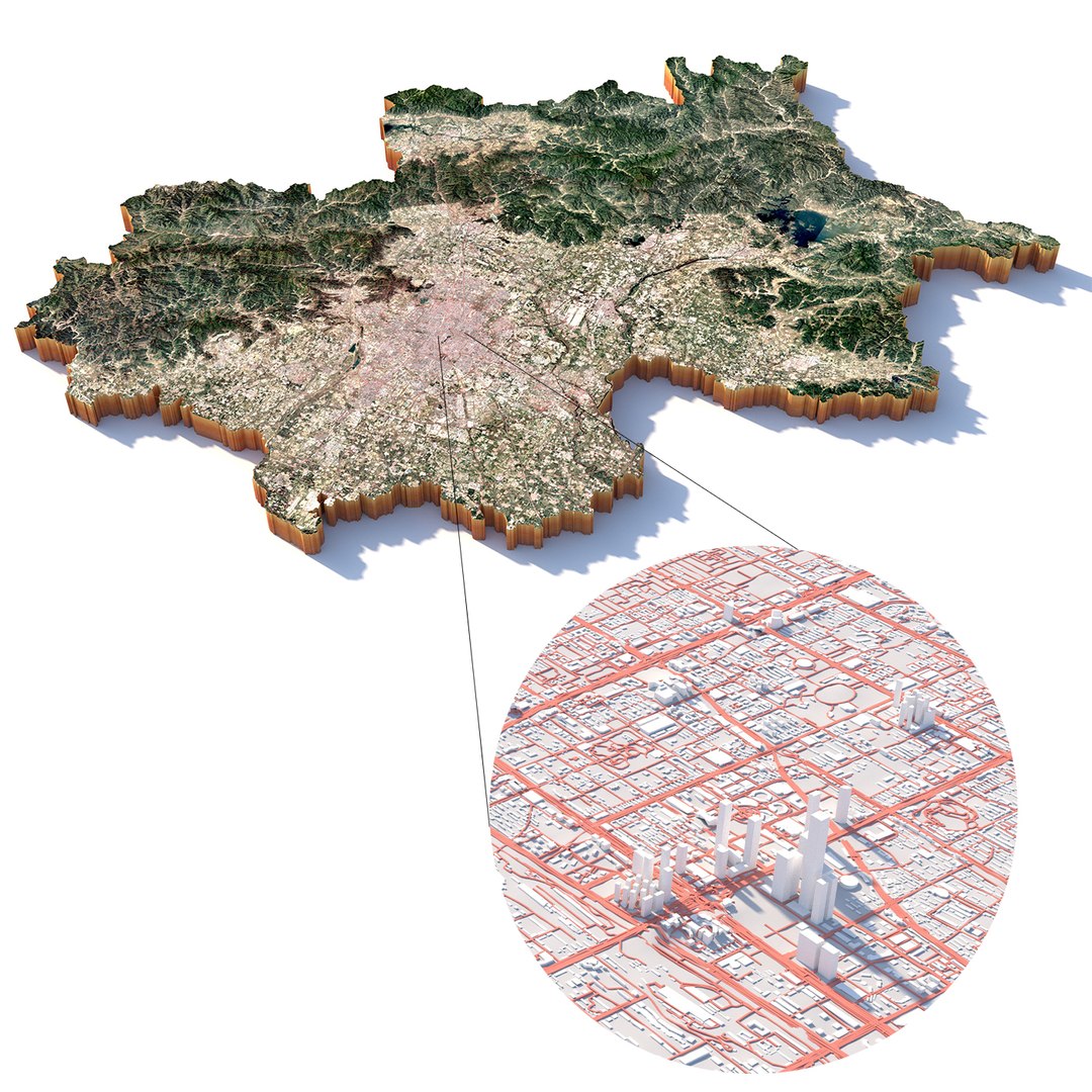 Beijing Terrain City 3D Model - TurboSquid 2420357