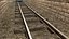 Seção ferroviária de mineração empoeirada