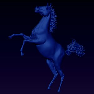 Rearing Horse bas relief
