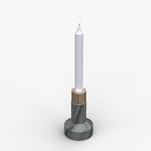 Tall Marble Candleholder 3D