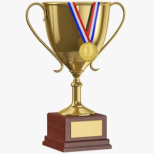 Trophy Cup With Gold Medal