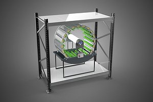 SHELF RACK ROTARY HYDROPONIC SPIN GARDEN PLANT FARM SYSTEM WHEEL 3D model