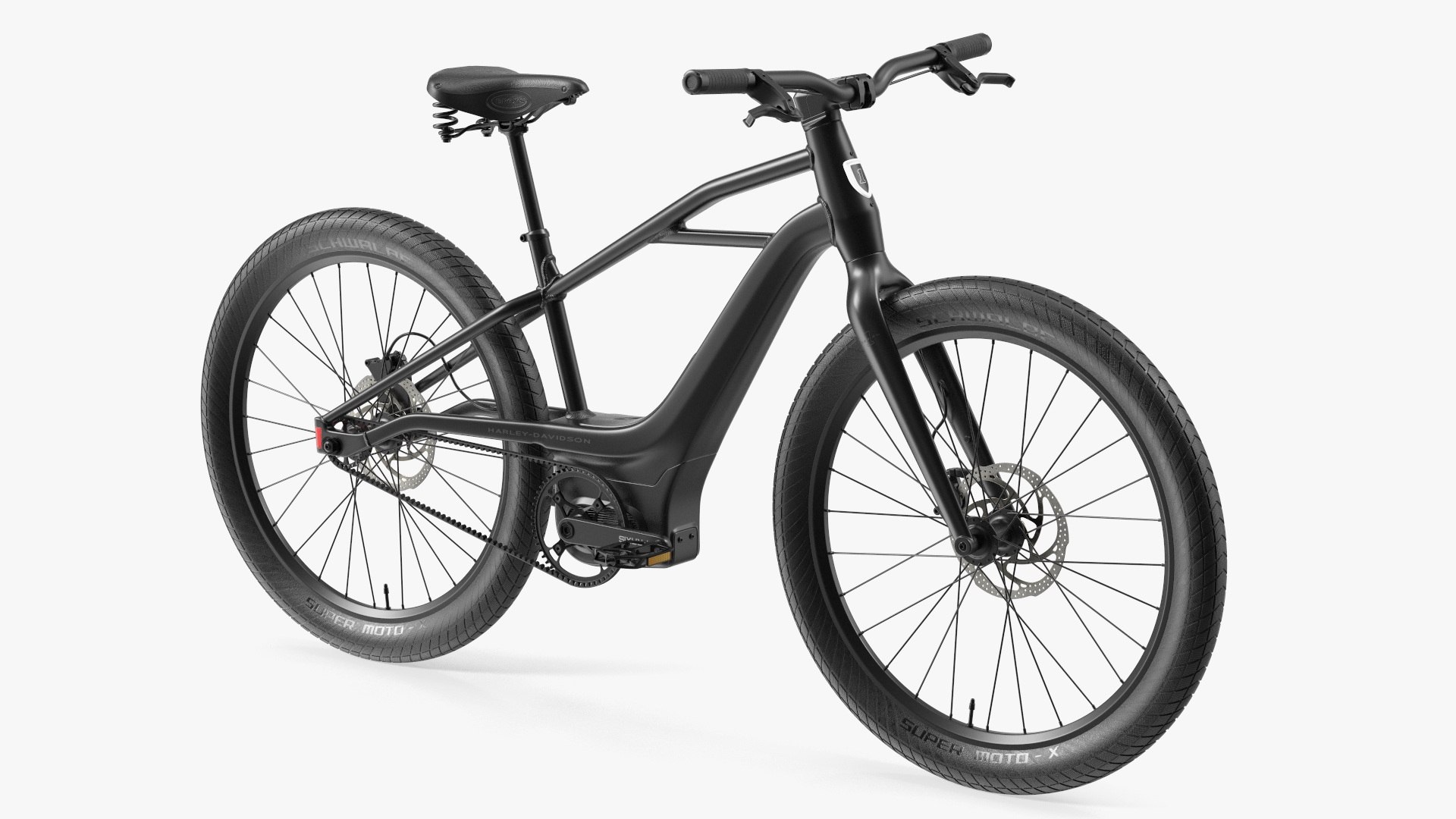Electric Bike Harley Davidson Black 3D model preview
