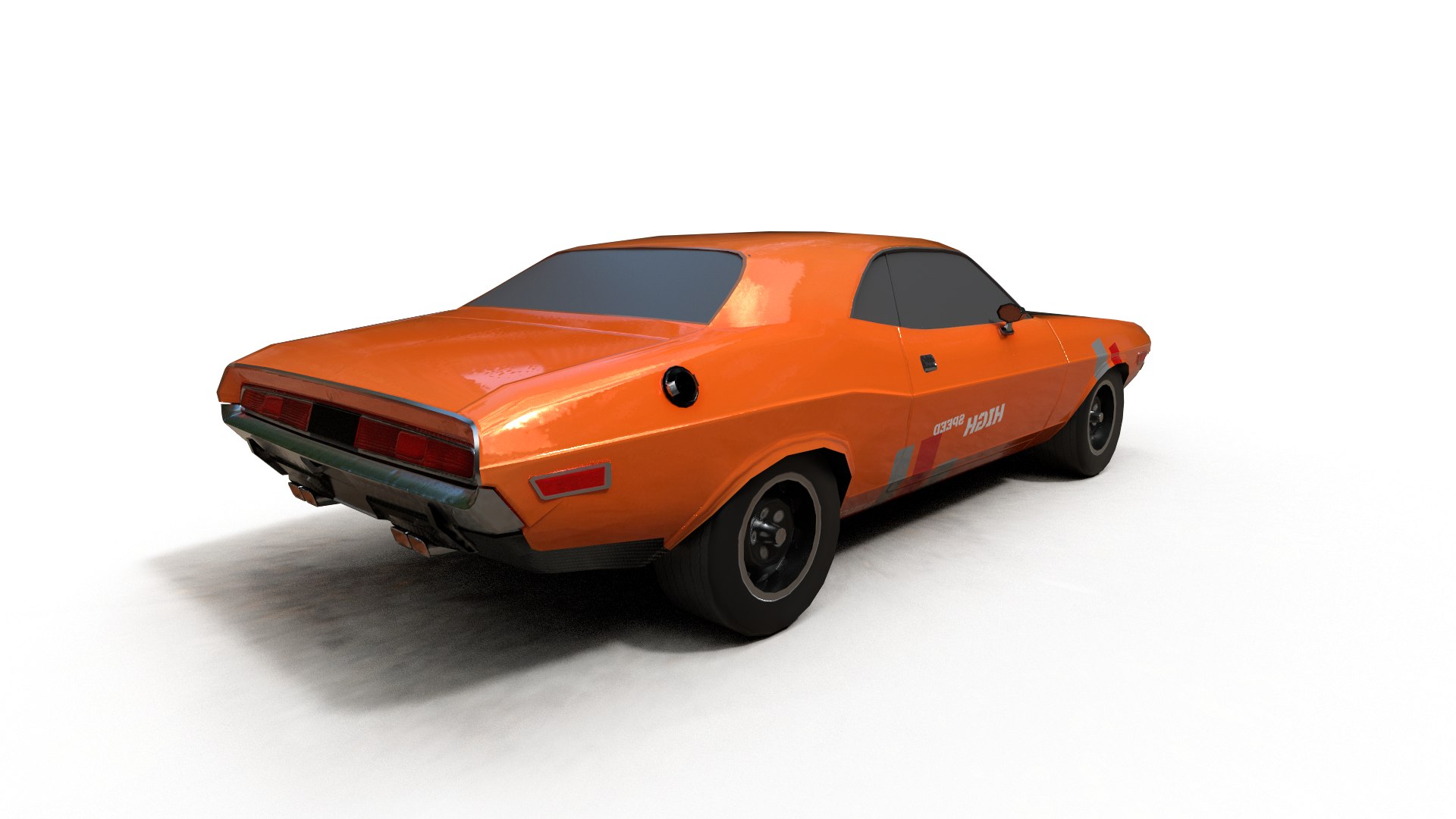 Low Poly SpeedKores Hellephant Powered 1970 Dodge With 4K PBR Texture ...