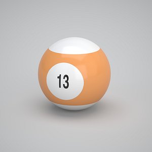 Pool Snooker Ball Number 13 3D model