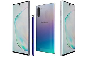 3D model Samsung Galaxy Note 10 Aura Glow Low Poly
