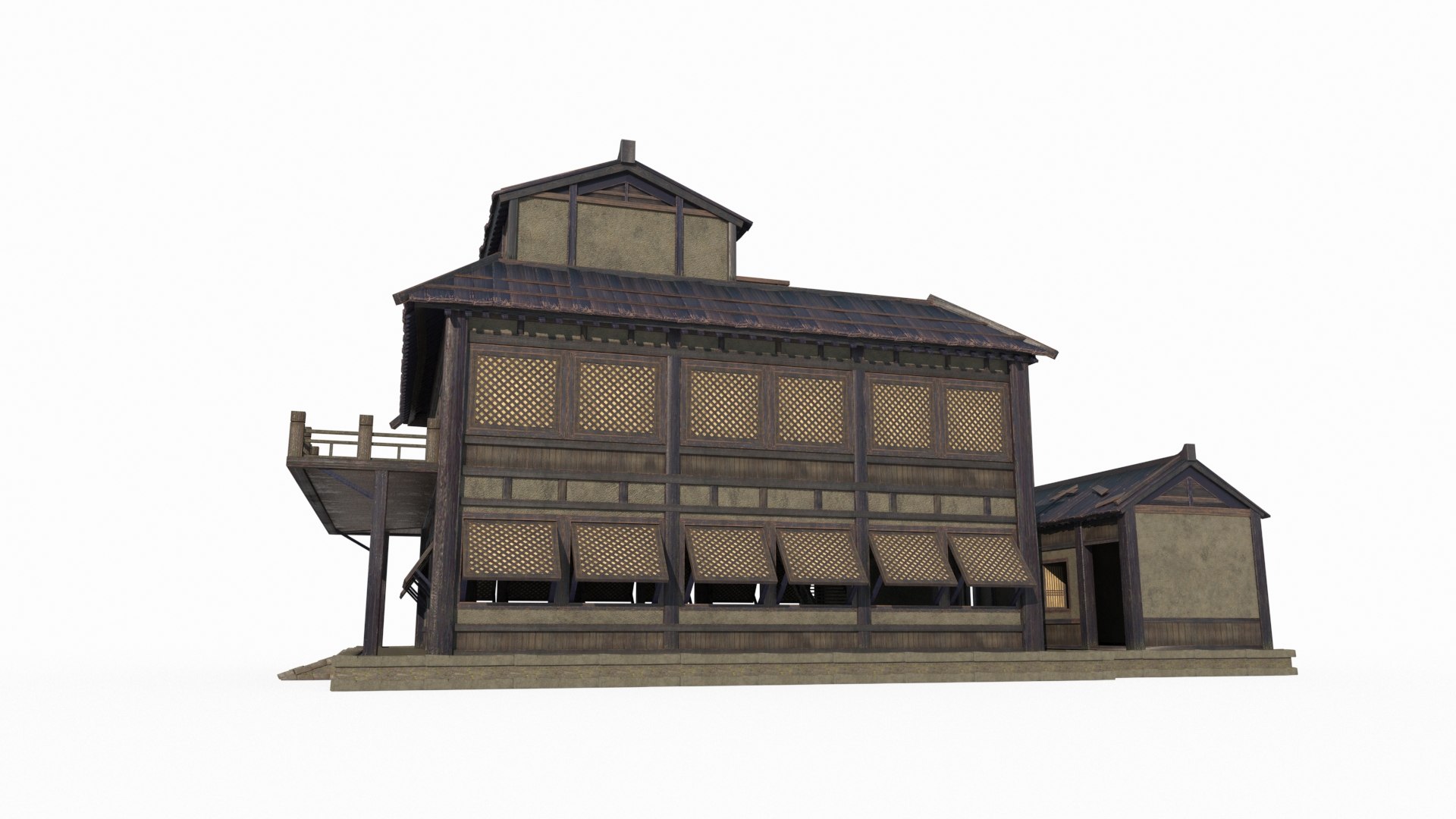 3D Asian Ancient Architecture Inn - TurboSquid 2152936