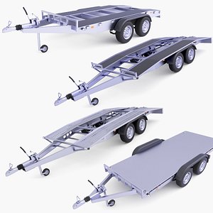 Car Hauler Trailers v21 3D