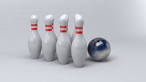 Bowling Pin & Ball TO SCALE
