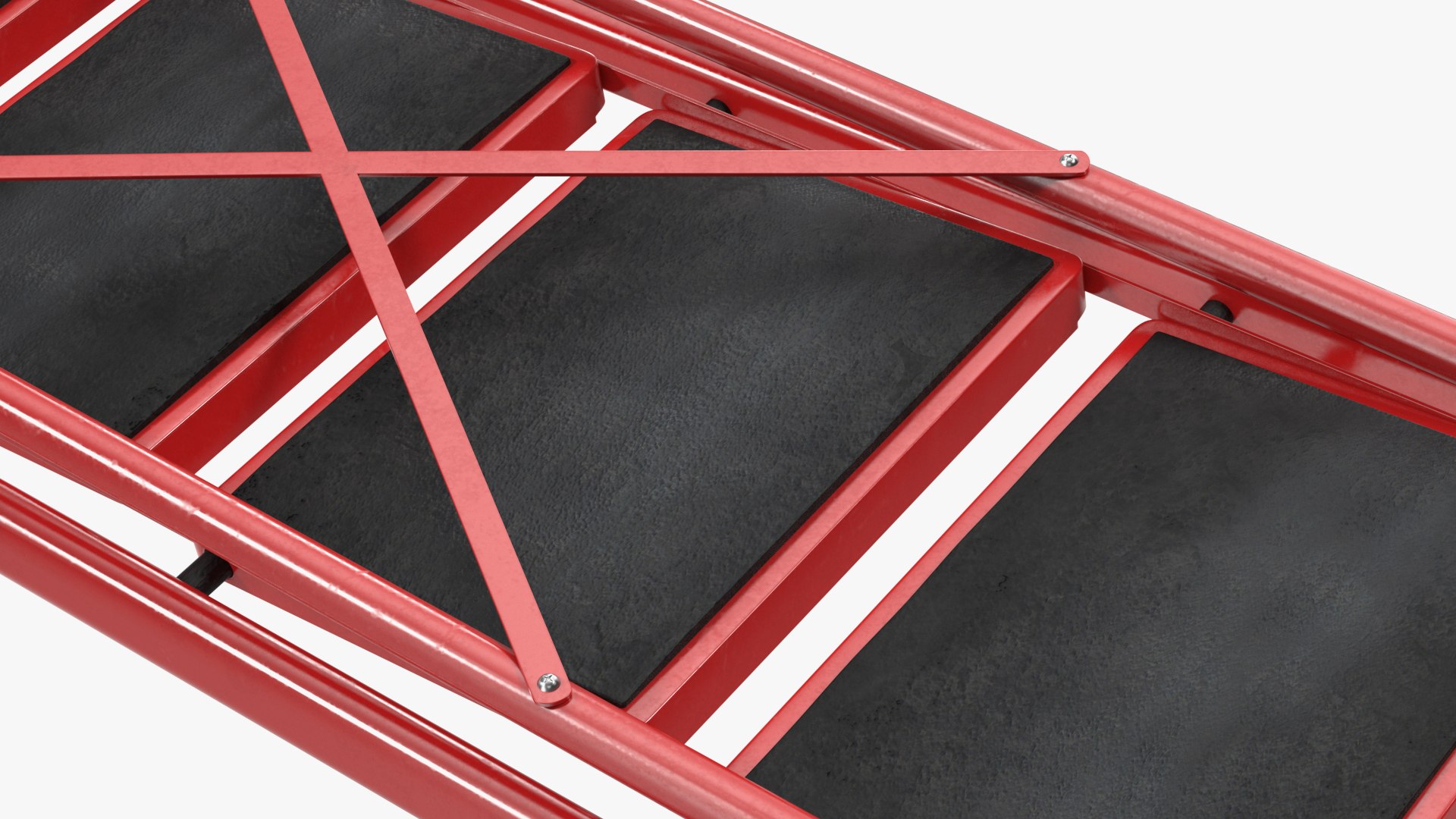 Red Steel Folding 4 Step Ladder For Home Rigged Model - TurboSquid 2151220