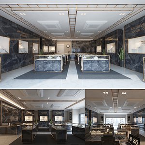 Luxury Jewelry Store Interior 3D model