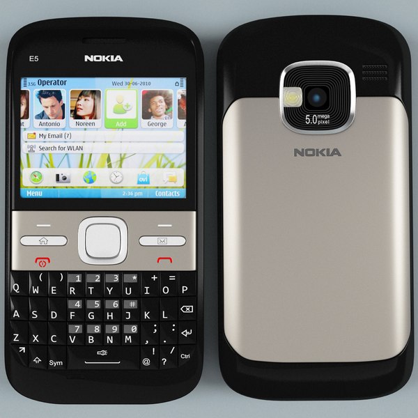 600px x 600px - modelo 3d Nokia E5 00 Negro - TurboSquid 607338