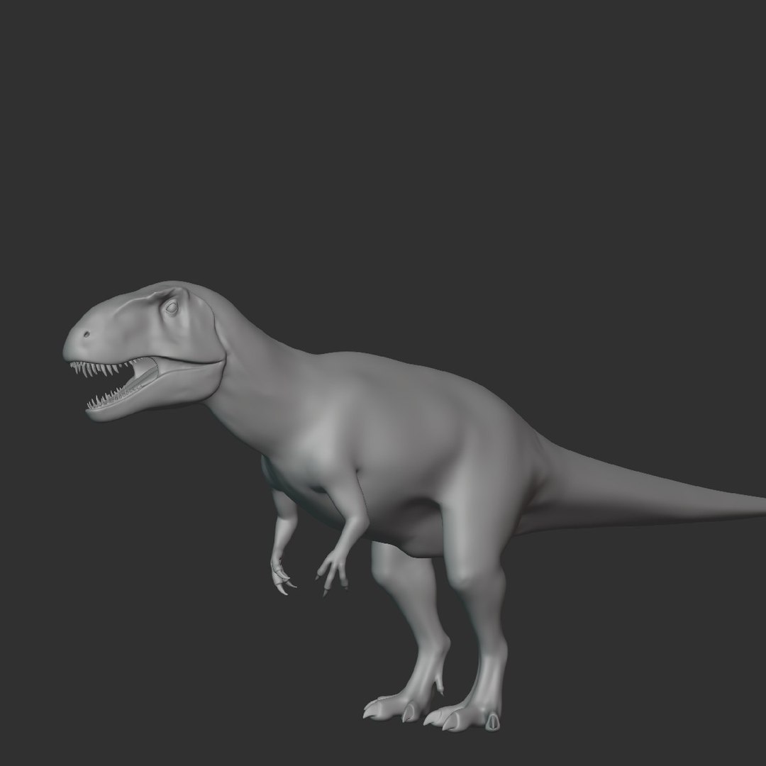 3D модель Sinraptor Basemesh Low Poly - TurboSquid 1995228