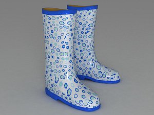 rubber boots 3d model