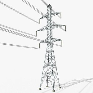 3D power tower 4 model