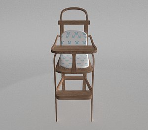 Simple Wooden High Chair