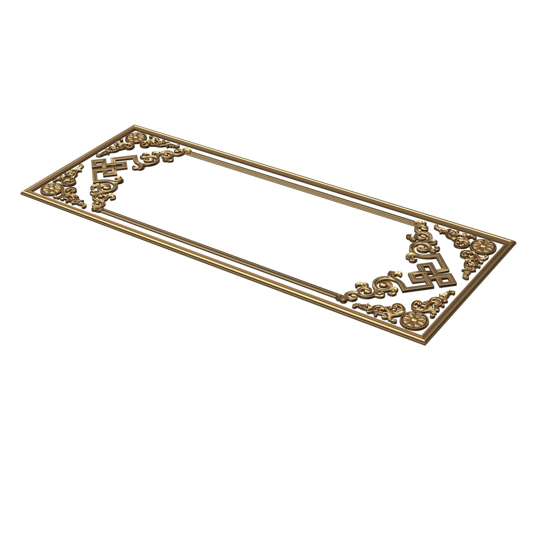 Boiserie Carved Decoration Panel 03 3D Model - TurboSquid 2158491