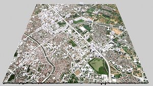 3D Cityscape Hanoi Vietnam model