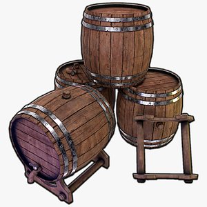 Beer barrels 3D model