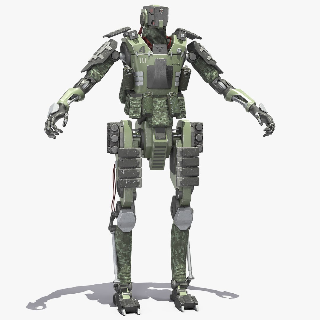 Armored Robot Soldier 3D Model TurboSquid 2170139