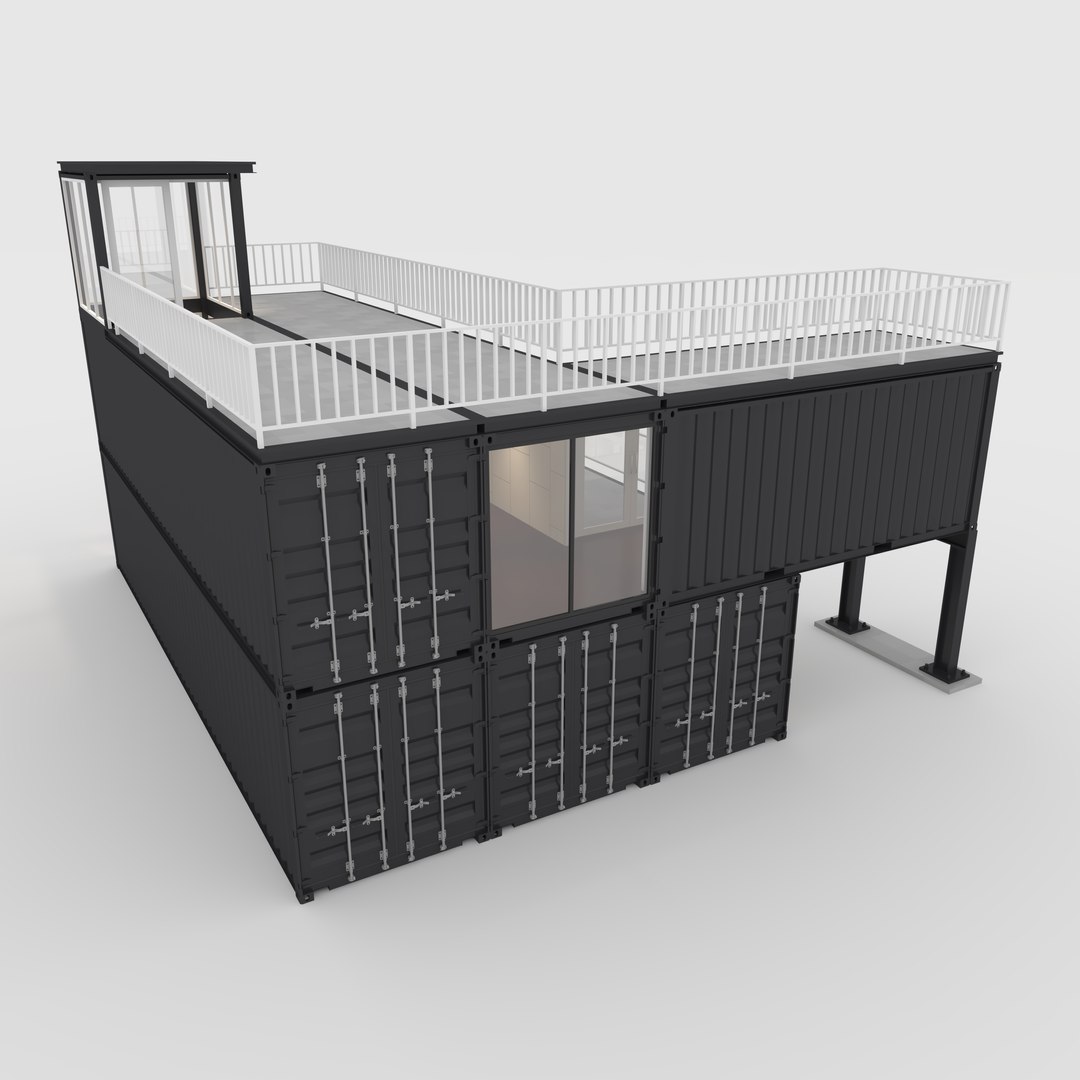 3D Container Cabin 2 - TurboSquid 2107552