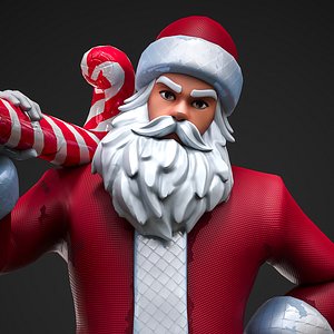 3D Stylized Santa Character model