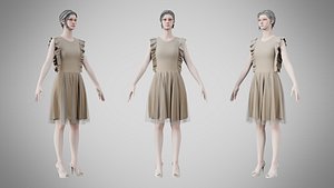 Dress 20 Grullo 3D model