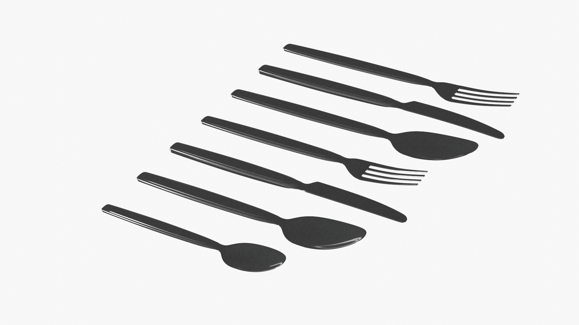 Sainles Steel Flatware Set 3D model - TurboSquid 2058298