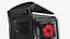 Desktop para jogos com refrigeração líquida vermelho