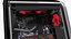 Desktop para jogos com refrigeração líquida vermelho