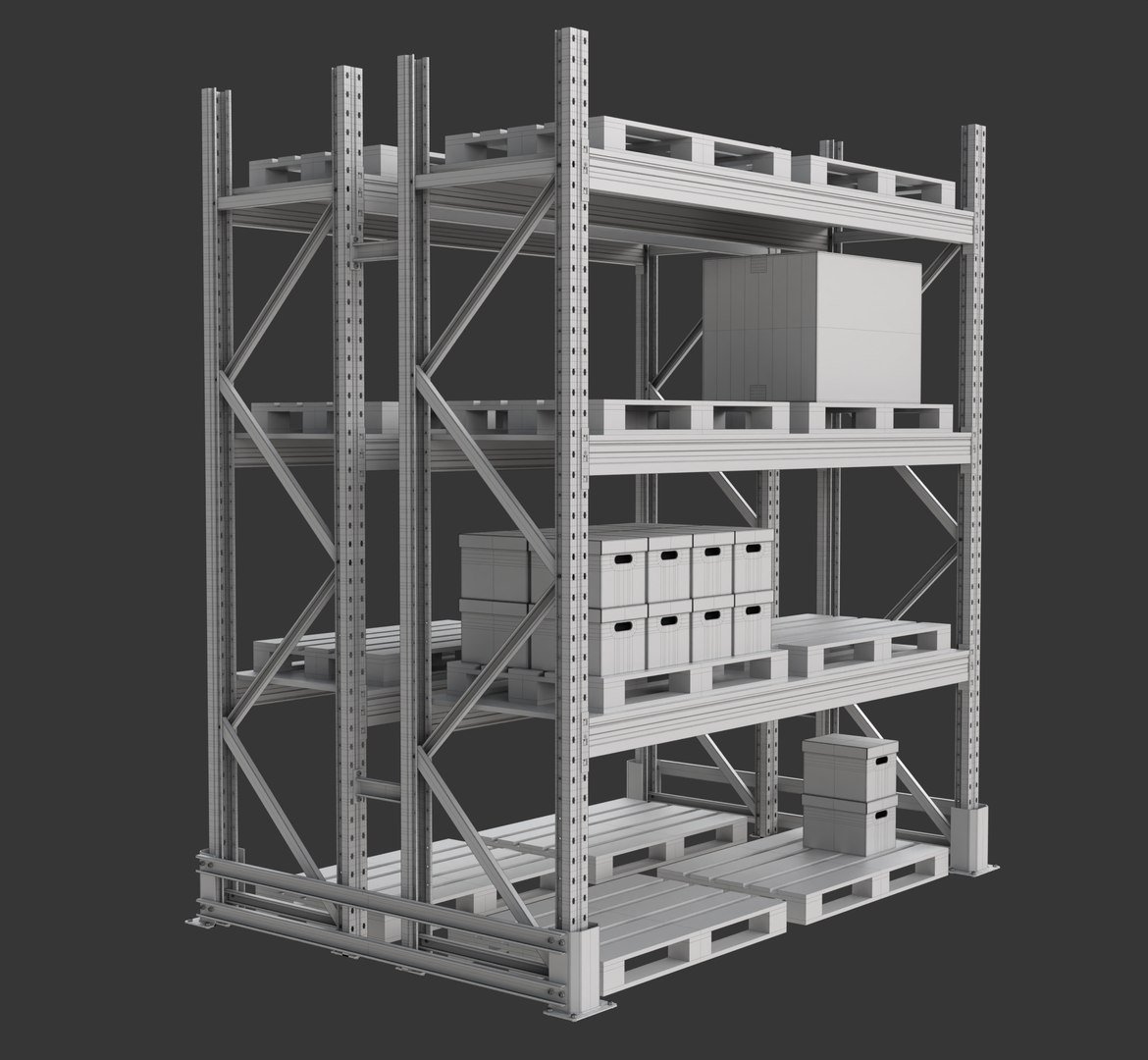 3D Pallet Racking System https://p.turbosquid.com/ts-thumb/rO/GKsgSU/f2/wireframe01/png/1753422037/1920x1080/fit_q87/6670808fdf1a7e547c6bc9772b79160c7324c387/wireframe01.jpg