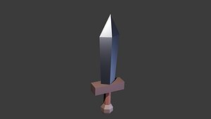 sword low-poly 3D model