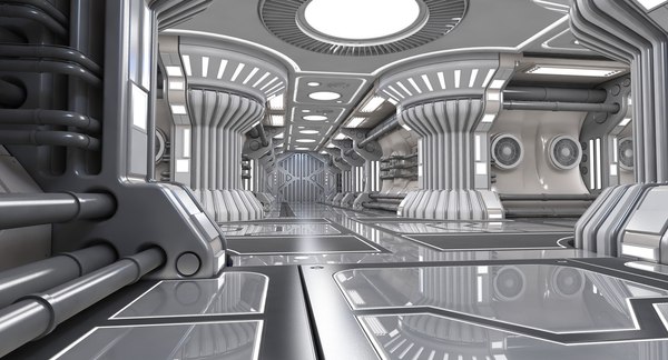 sci-fi interior scene 3d model