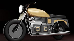3D Low Poly Motorcycle