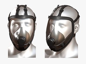 Gas mask helmet 3d model military combat fantasy