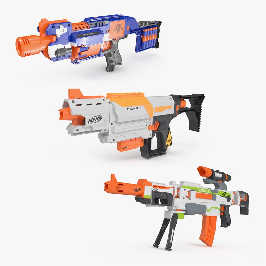 Toy Guns Collection 3D model preview